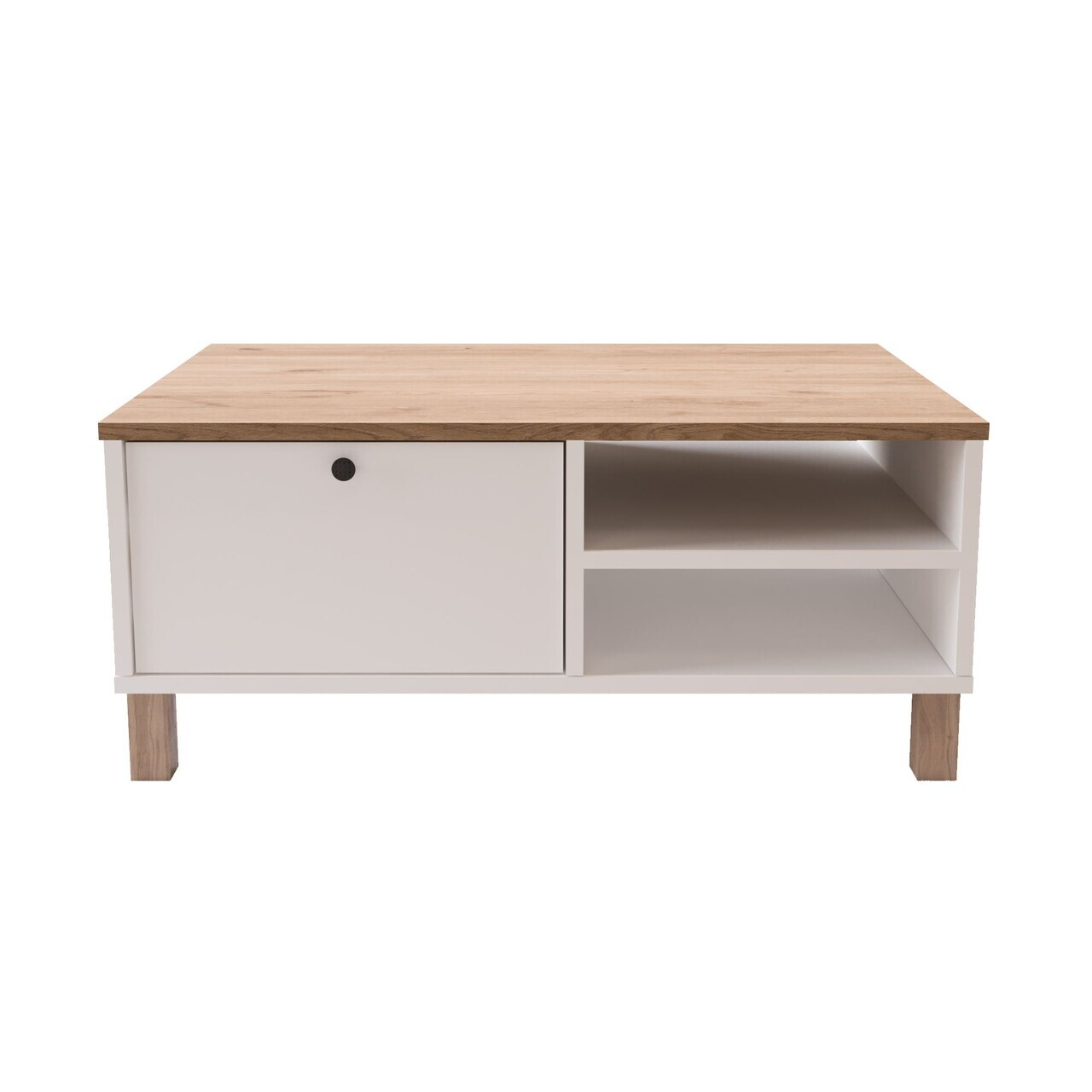 Masuta de cafea, Hanah Home, Nord, 90x38.6x60 cm, PAL, Alb / Stejar — imaginea 6