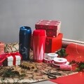 Cana termos Winter Christmas Trees, Ambition, 400 ml, inox, rosu