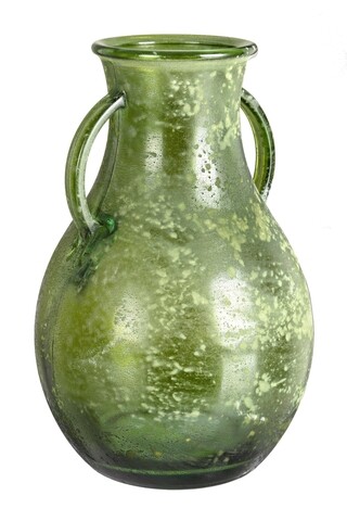 Vaza Arleen, Bizzotto, Ø20×32 cm, sticla reciclata, verde inchis Bizzotto imagine 2022 by aka-home.ro