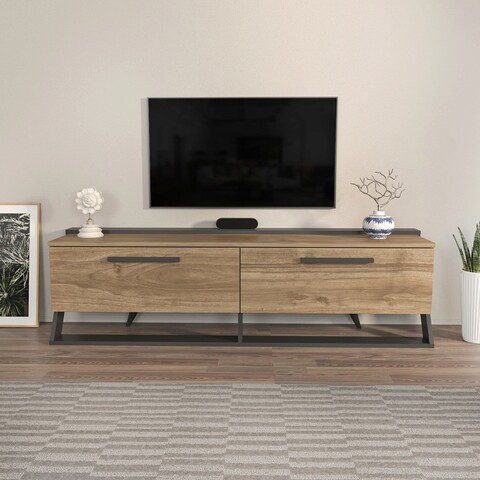 Comoda tv, zena home, astrid, 163.8x46.8x36.6 cm, pal, nuc / negru