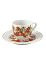 Set 4 cesti cu farfurie pentru cafea, Le Primizie v2, Brandani, D12.5x6.5 cm, 90 ml, portelan