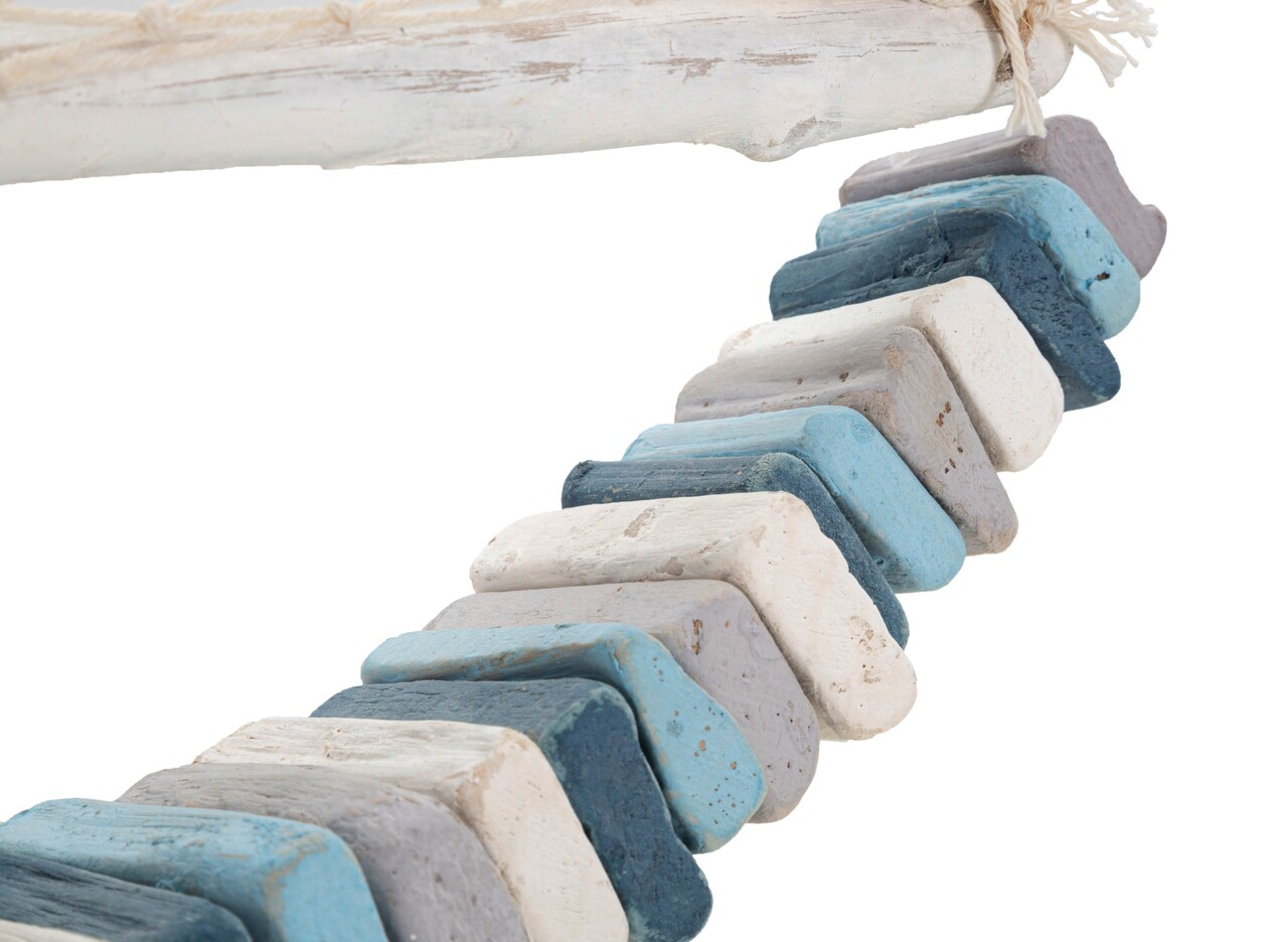 Decoratiune Boat Color, Mauro Ferretti, 45x7x45 cm, lemn de tanoak, multicolor - imagine 4