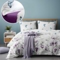 Lenjerie de pat dubla King Size, Magnolia Tree 02, 4 piese, 220 x 250 cm, 100% bumbac ranforce, multicolora