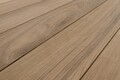 Masa extensibila pentru gradina/terasa Cameron, Bizzotto, 253 - 319 - 384 x 110 x 75 cm, aluminiu/lemn de tec, alb/natural