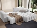 Coltar extensibil dreapta 4 locuri ELTAP, Bon-50, Bonett, 250x175x92 cm, lemn/poliester, gri deschis
