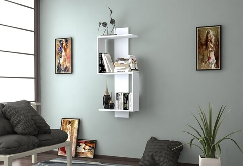 Raft pentru perete raffline, 50x22.98.2 cm, alb