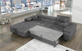 Coltar extensibil stanga 4 locuri ELTAP, Armd-60, Armando, 289x203x85 cm, lemn/poliester, gri
