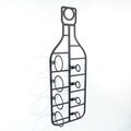 Raft decorativ metalic pentru vinuri, Hanah Home, Vın, 100x36x15 cm, Negru