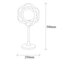 Lampa de masa, Opviq, 892OPV1125, Metal, Nichel / Negru