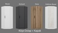 Dulap pentru haine, Minerva, Kale 1 Walnut, 74x190x52 cm, PAL, Maro