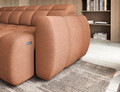 Coltar extensibil stanga 4 locuri ELTAP, LT-24XIL, Falconn, 258x208x107 cm, lemn/poliester, portocaliu
