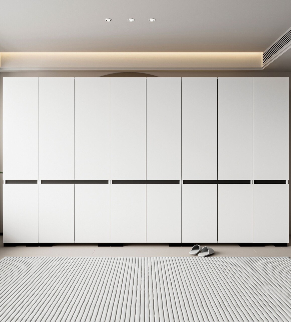 Dulap pentru haine Hanah Home Floransa 360 360x210x52 cm PAL Alb / Antracit