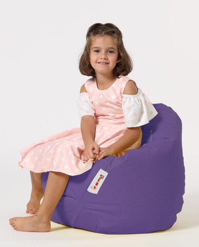 Fotoliu puf pentru copii, Bean Bag, Ferndale, 60x60 cm, poliester impermeabil, mov
