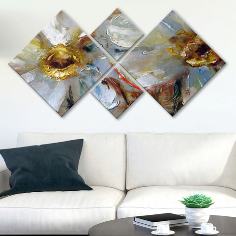 Set 4 tablouri decorative, 4MDF1037163169, MDF, Imprimat UV, Multicolor