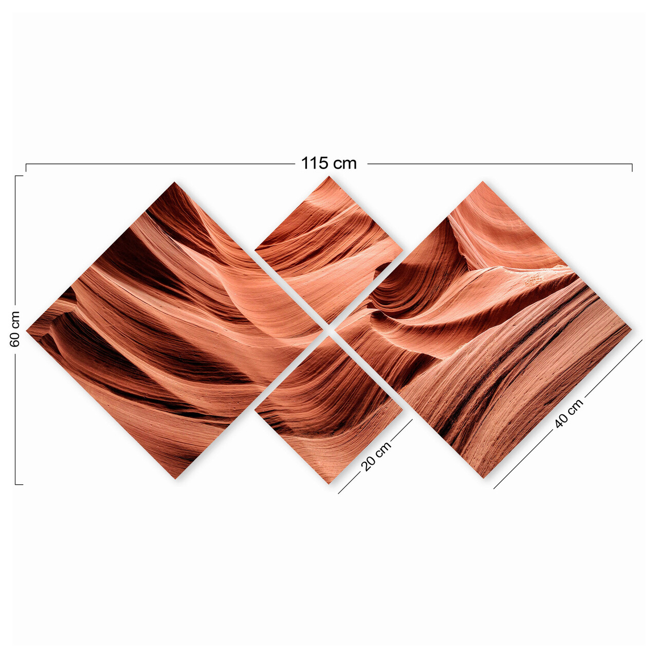 Set 4 tablouri decorative, 4MDF3297900, MDF, Imprimat UV, Multicolor