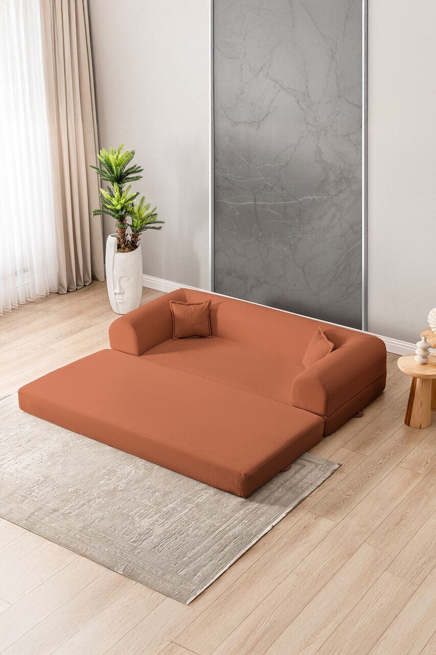 Canapea extensibila 3 locuri, Atelier del Sofa, 118FVL1308, Tesatura plus reiata, Portocaliu - view 5
