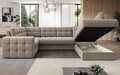 Coltar extensibil dreapta 5 locuri ELTAP, RT-18SO, Blewett, 299x198x82 cm, lemn/poliester, bej inchis