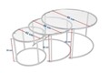 Set masuta de cafea, Nordure, Aurum, Auriu / Transparent