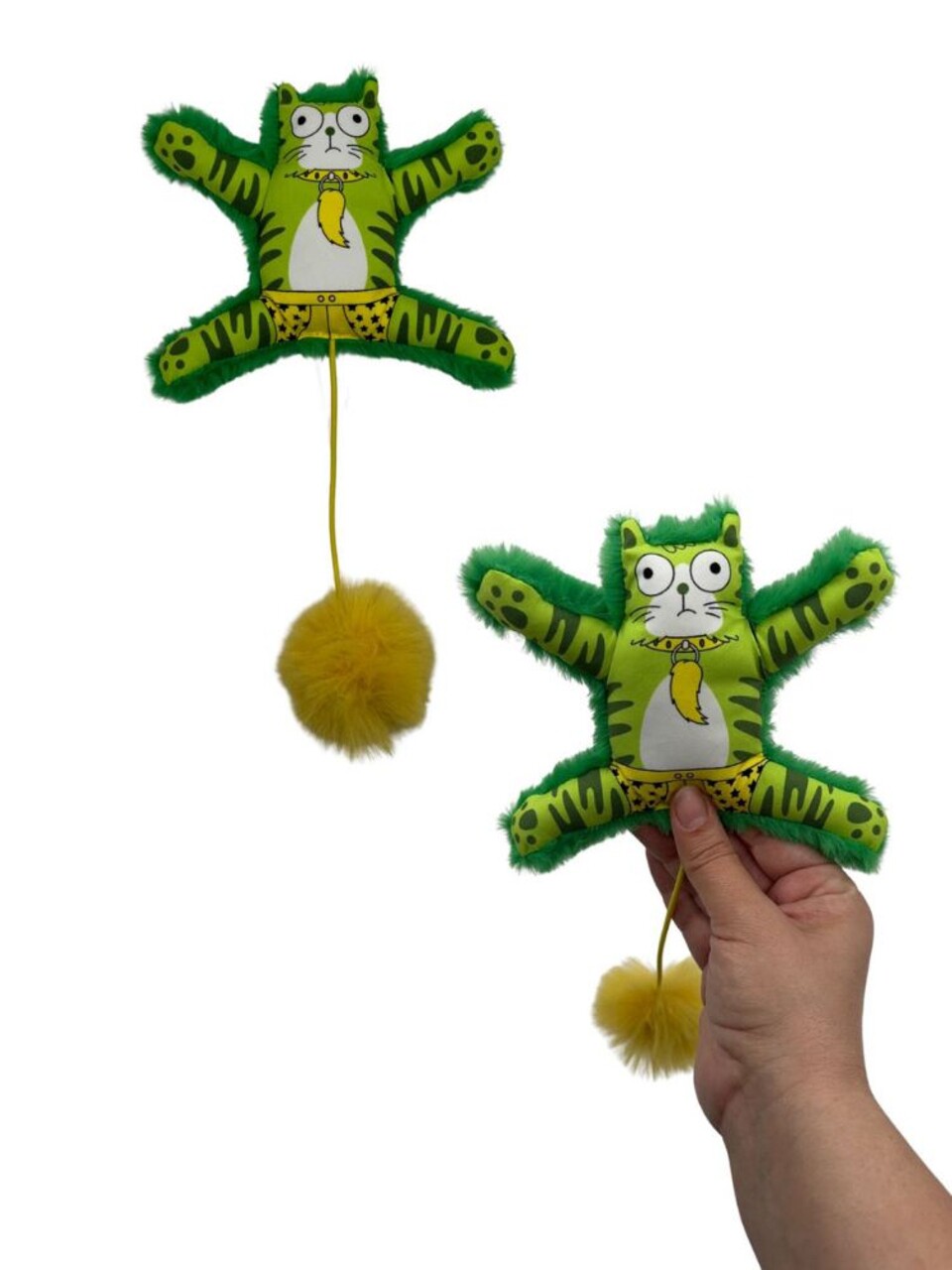 Jucărie pentru pisici, Paws &amp; Whiskers, Miyav 1012, 100% MATERIAL TEXTIL PLUȘOS, Verde - imagine 2