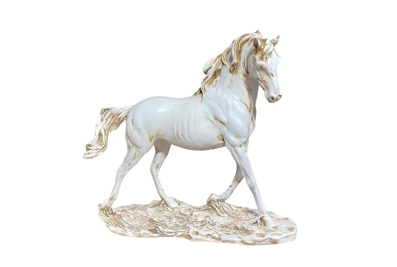 Decoratiune, CY0381, 30x12x43 cm, Poliester, Alb