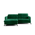 Coltar extensibil stanga 3 locuri ELTAP, Lore-30, Lorelle, 225x160x105 cm, lemn/poliester, verde inchis