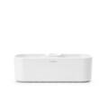 Suport baie cu montaj pe bara de dus, Brabantia, Caddy White, 24.4x13.3x7.5 cm, polipropilena, alb
