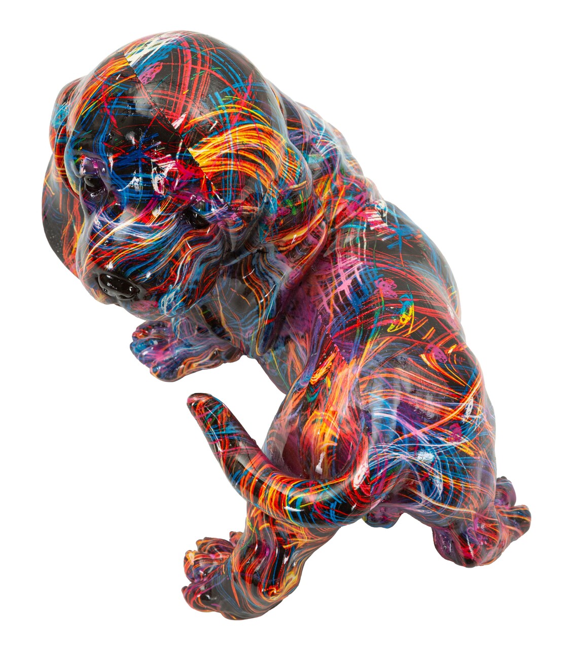 Decoratiune, Mauro Ferretti, Dog Psyco, 20x14x16.5 cm, polirasina, multicolor - imagine 5