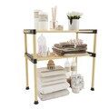 Organizator multifunctional, Seowood, 51 x 56 x 28 cm, lemn solid, natur