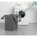 Cos de rufe, Brabantia, Pepper Black, 55 L, 29.5x40.5x54 cm, textil, negru