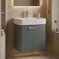 Dulap de baie cu chiuvetă, Hanah Home, Orbit 55, Gri