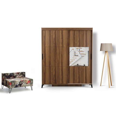 Dulap pentru haine, Comforty, Pasific Home Fuga, 150x216x60 cm, Nuc 150x216x60 imagine 2022