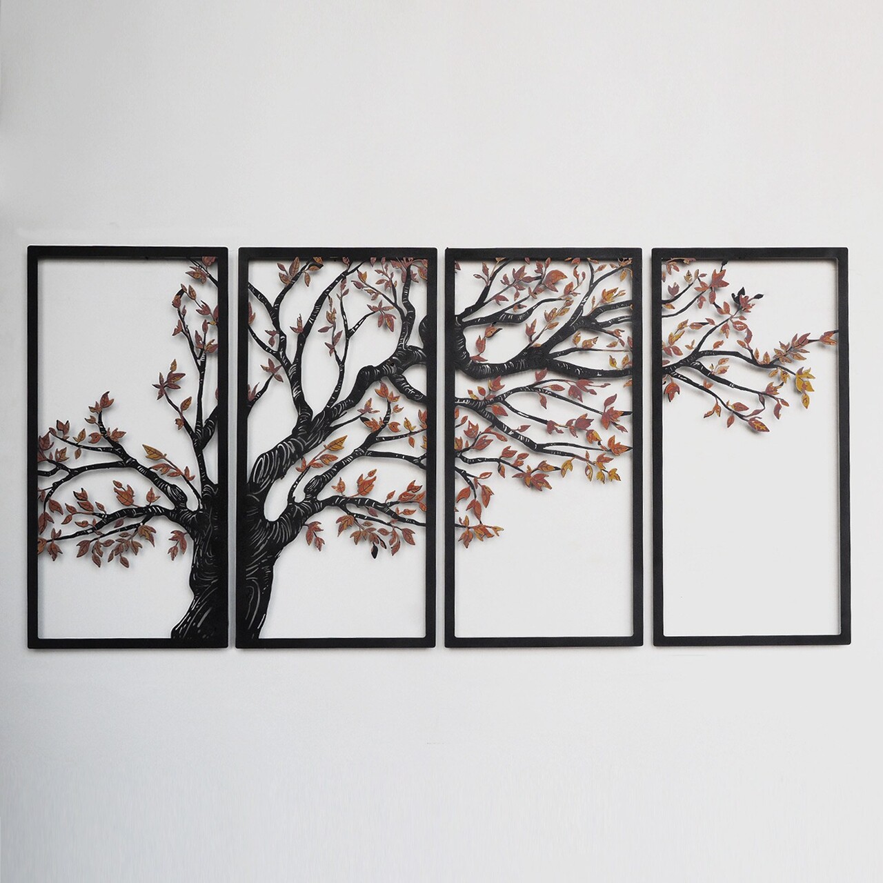 Decoratiune de perete, Autumn Vibes Set of 4- APT740 S, Dimensiuni: 48 x 98 cm, Negru - view 7