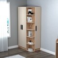 Dulap pentru haine, Arnetti, Luses, 90x181 cm, PAL, Pin Atlantic / Bej