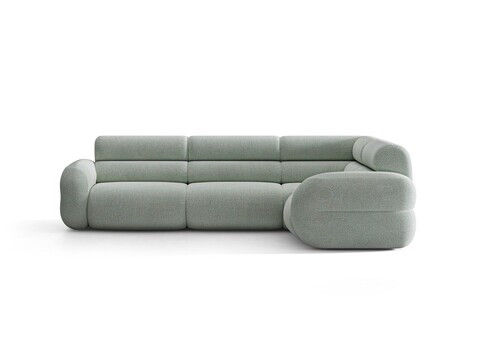 Coltar dreapta 5 locuri, Neo, Micadoni Home, 295x210x83 cm, tesatura Chenille Silencio, albastru muted
