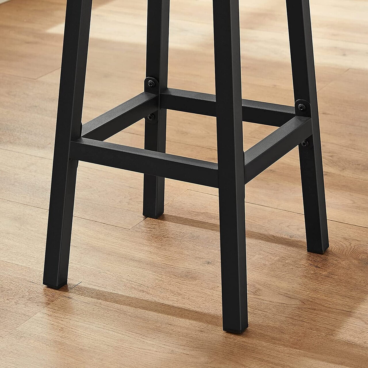 Set 2 scaune de bar, Vasagle, 32x65 cm, PAL/otel, grej/negru - imagine 2