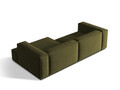 Coltar modular dreapta 4 locuri, Nuria-88, Micadoni Home, 292x147x72 cm, catifea, verde moss melange