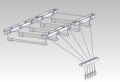 Uscator de rufe metalic cu 5 linii, Heinner, 1.6 m capacitate de uscare