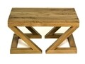 Masuta de cafea, Massive Design, Malanje, 80 x 40 x 50 cm, lemn de pin/lemn de stejar, natural