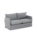Canapea extensibilă cu 2 locuri, Futon, 859FTN2874, Metal , Gri deschis