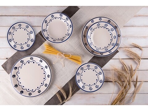 Serviciu de masa 18 piese, old cottage, excelsa, ceramica, pictat manual