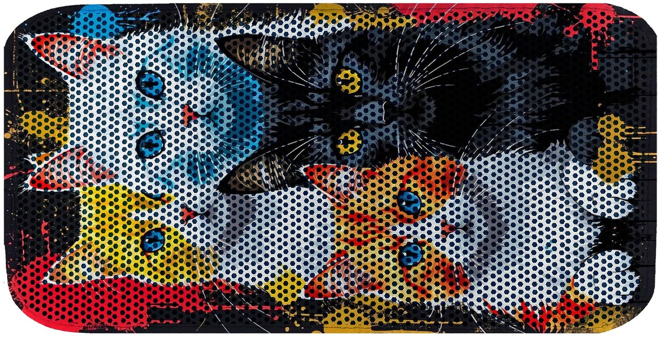 Covoras litiera pentru colectarea granulelor de nisip, Paws &amp; Whiskers, Cat Lıtter Mat 5, Multicolor - view 2