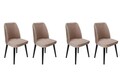 Set scaune 4 piese, Nmobb, Tutku-304 V4, Metal, Bej/Negru