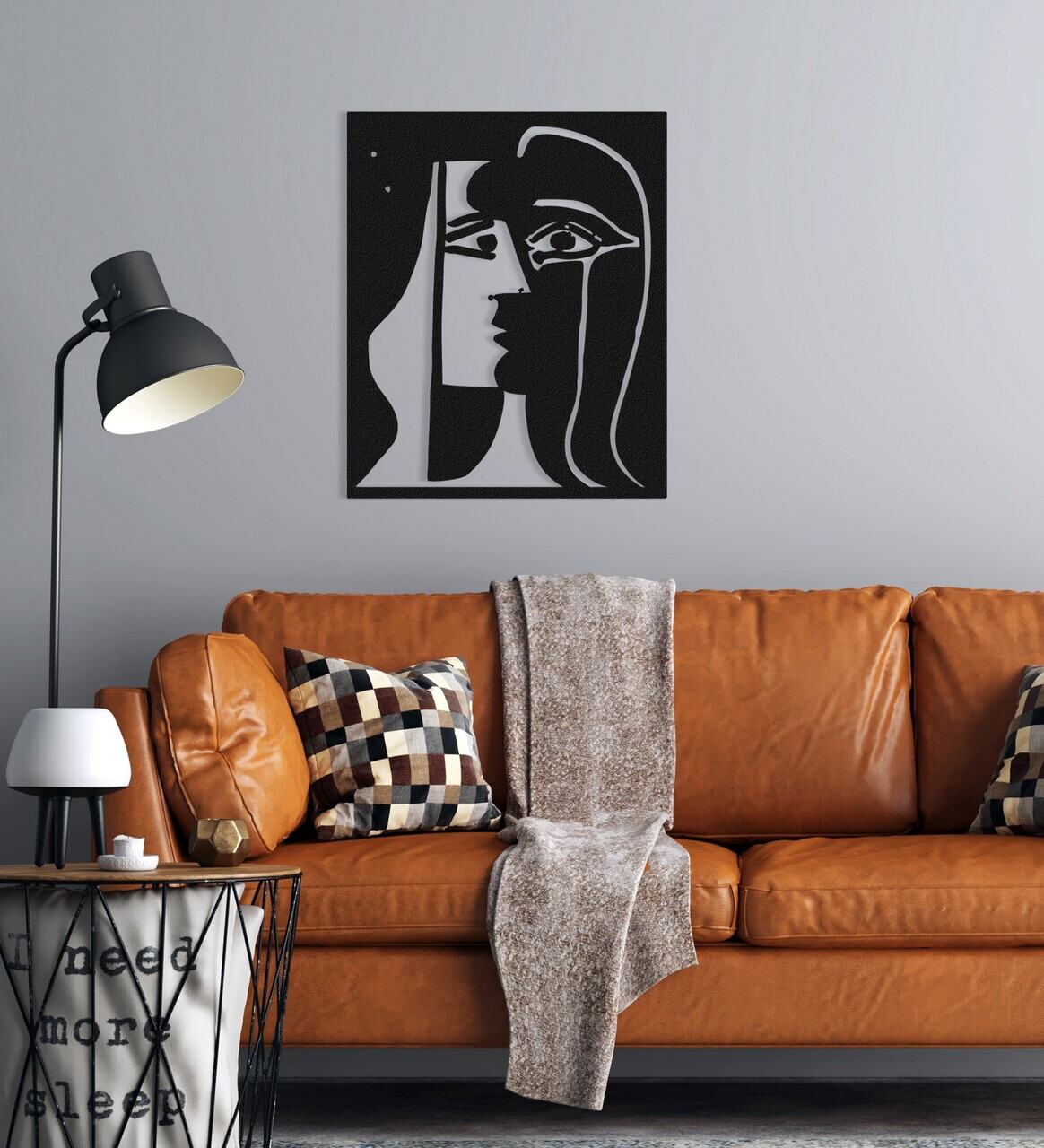 Decoratiune de perete, ART-DC-008, Dimensiune: 50 x 42 cm, Negru — imaginea 2