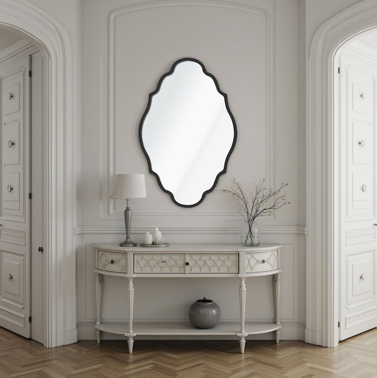 Oglinda decorativa, Lumisfera, Axis 30 x 47, Negru