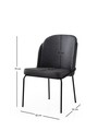 Set scaune 4 piese, Nmobb, Dore, Aur/Negru