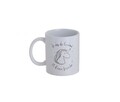 Cana Unicorn, InArt, 350 ml, ceramica, alb/argintiu
