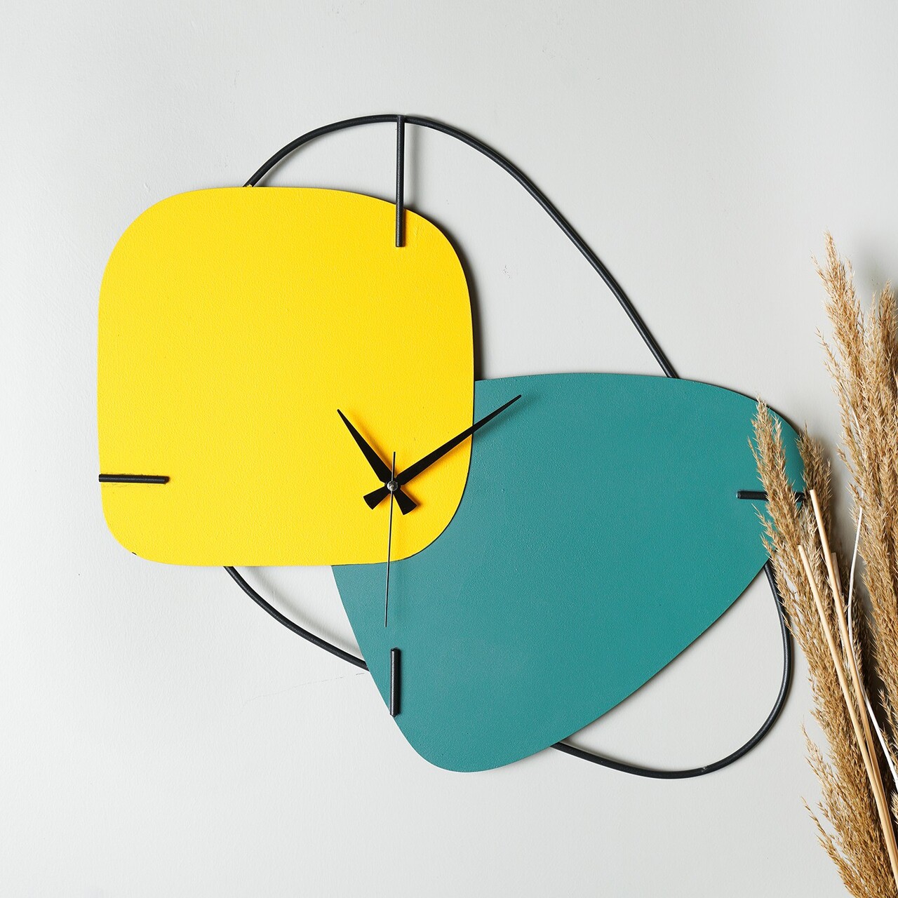 Ceas de perete Brazil Diametru: 58 cm Verde galben