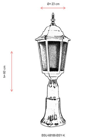 Lampa de exterior, Avonni, 685AVN1261, Plastic ABS, Negru