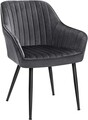 Scaun, Songmics, Velvet Design, 62.5x62x85 cm, otel/catifea, gi