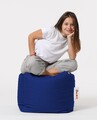 Taburet puf, Square Pouf, Ferndale, 45x45 cm, poliester impermeabil, albastru